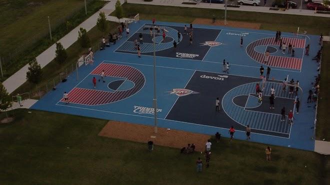 Lower Scissortail Park Basketball Courts